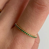 green band stone ring, poison ivy ring