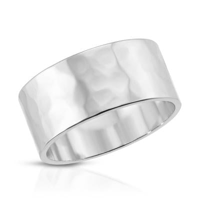 Flat Top Ring with Embellished Single Line – Ayana Silver Jewellery