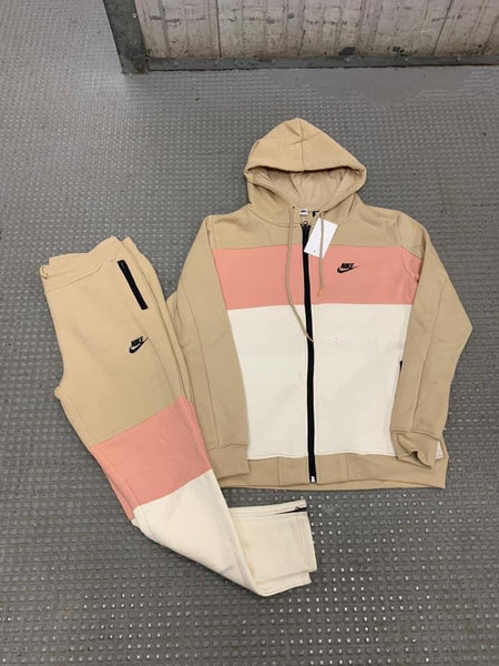 salmon nike sweatsuit