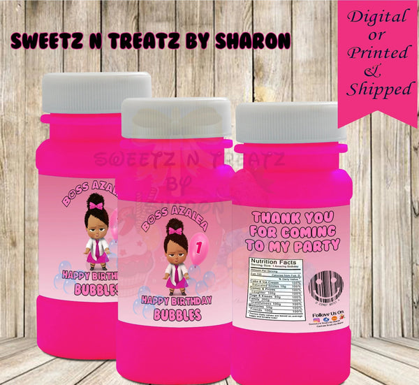 Personalized Boss Baby Theme Water Bottle Label available at The Brat Shack