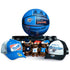 OKC Thunder Holiday Bundle Package With Rumble Mini Doll, Basketball, Hat, and Lapel Pin in Blue - Front View