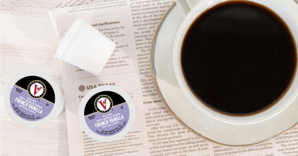 Victor Allen's Coffee French Vanilla Flavored, Medium Roast, Single Serve Coffee Pods for Keurig K-Cup Brewers