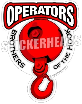 Crane Rigger Operator Hook ( Deluxe Design ) Custom Text - Crane Opera –  Stickerheads Stickers