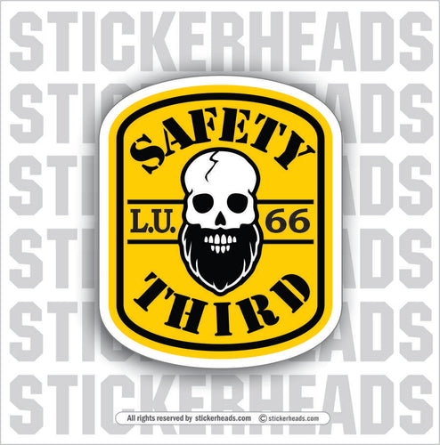 Union Thug Skull Hard Hat Sticker Lineman Blue Collar Trade 