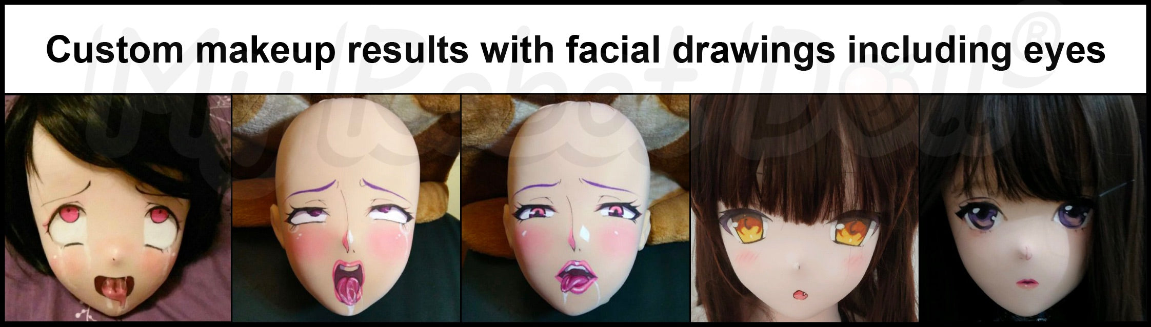 Fabric Love Dolls custom makeup results