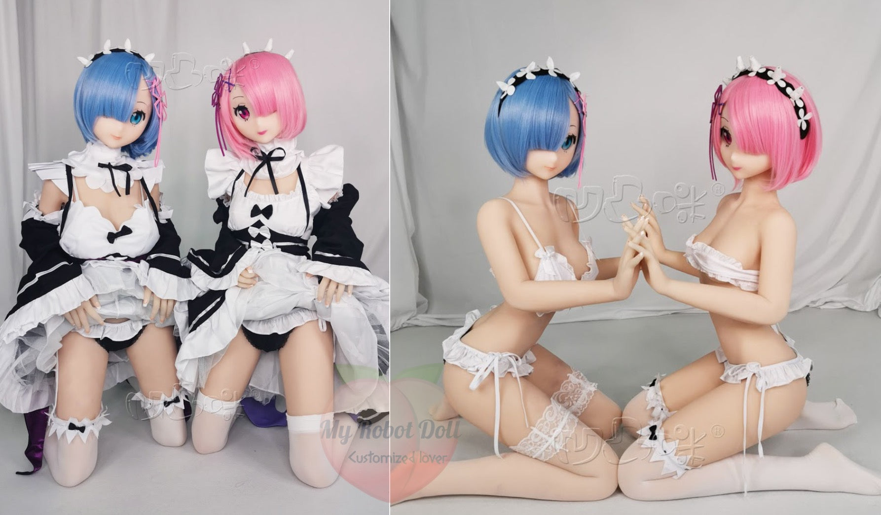 MyRobotDoll.com Re:Zero - Starting Life in Another World Rem And Ram Dolls