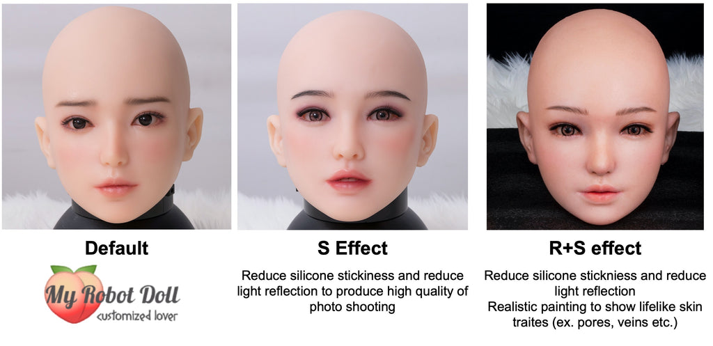 myrobotdoll.com sino-doll head realistic and smooth painting effect