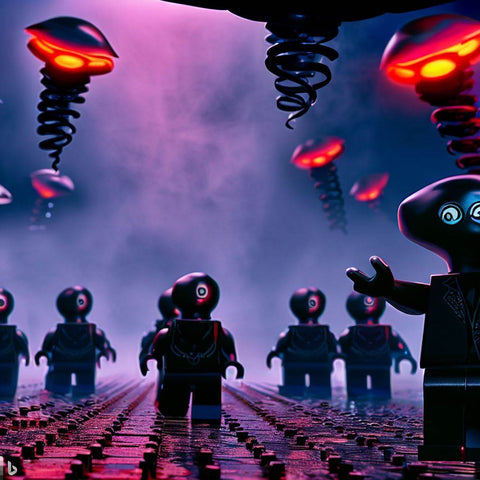 Lego minifigure aliens