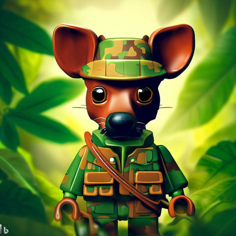 Lego minifigure jungle mouse