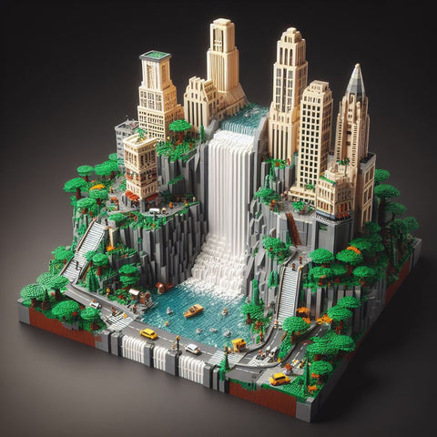 Lego Waterfall City MOC