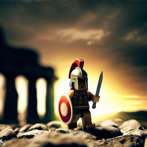 Lego minifigure Spartan warrior