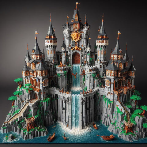 Lego Waterfall Castle MOC