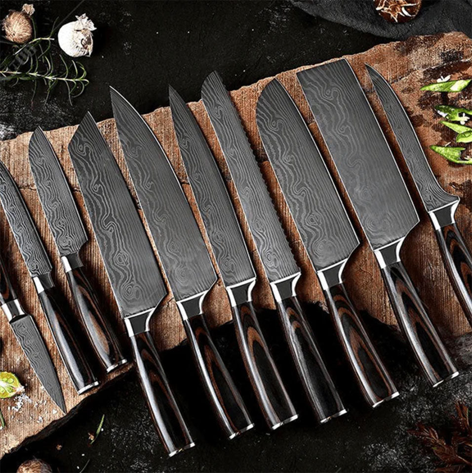 Kizaru Steak Knives  Japanese Serrated Knife Set With Luxury