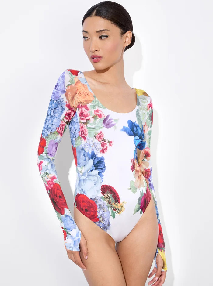 Alice + Olivia - Rhys Ballet Bodysuit - Garden Brunch