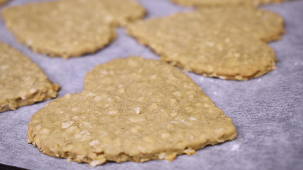 Oatmeal cookies on parchment paper