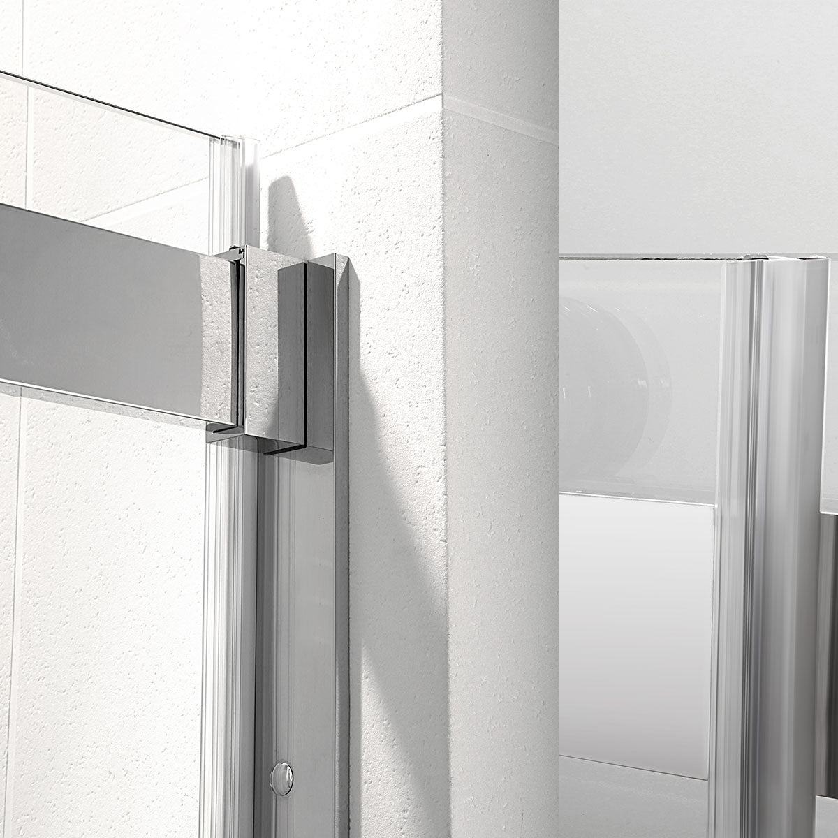 Ayden Frameless Bypass Shower Door (Brushed Nickel) (3/8") 46"-60"W x 76"H