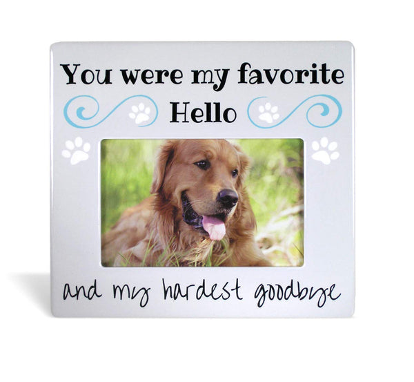 Pet Memorial Photo Frame - Our Favourite Hello And Our Hardest Goodbye –  Sprinkled with Magic