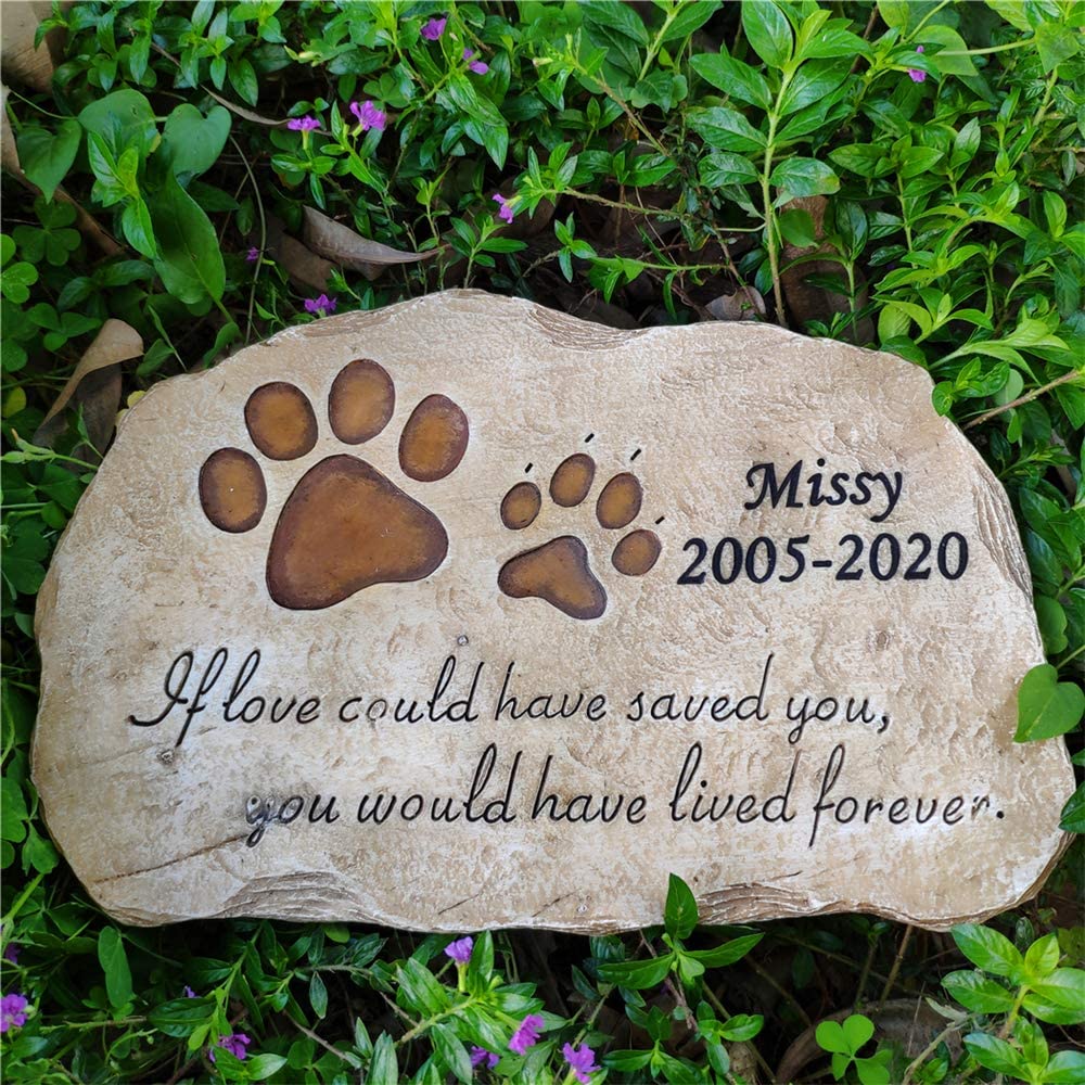 Customized Indoor/Outdoor Resin Garden Stone, Personalized Forever Pet  Memorial — Pet Memory Shop