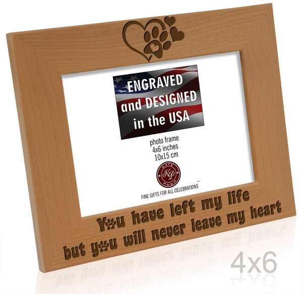 My Heart Engraved Wood Picture Frame - 4x6  Wood picture frames, Picture  frames, Engraved wood