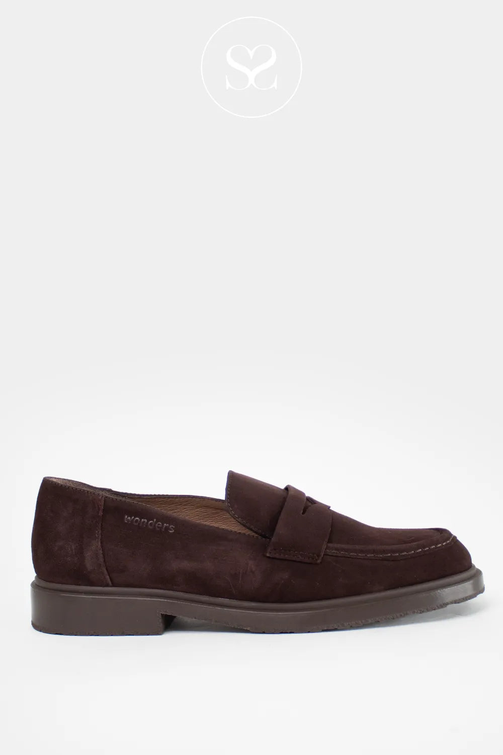Comfortable brown suede loafers for women from Wonders