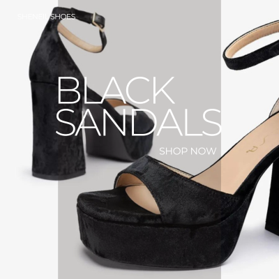 Unisa Black High Heel sandals with ankle strap and platform, Available for free delivery in Ireland