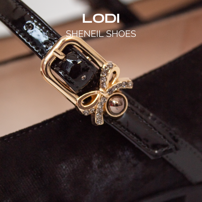 Black Lodi flat shoes - Available for delivery in Ireland badge