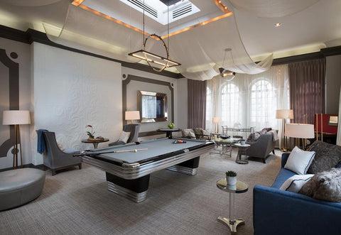 Billiards room pool table.