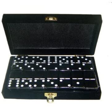 Blatt Billiards Jumbo Double 6 Black Domino Set.