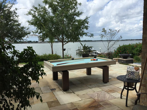 Blatt Billiards Semi Custom Brickell Outdoor Pool Table.