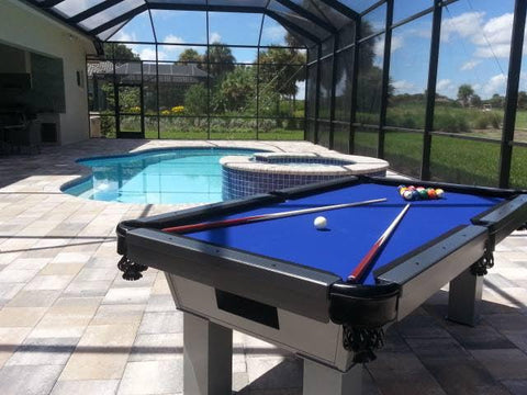 Blatt Billiards Semi Custom Roman Outdoor Pool Table.