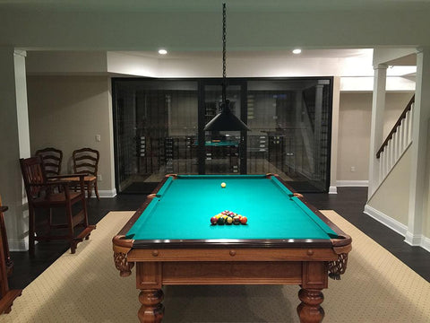 Green Billiard table for game