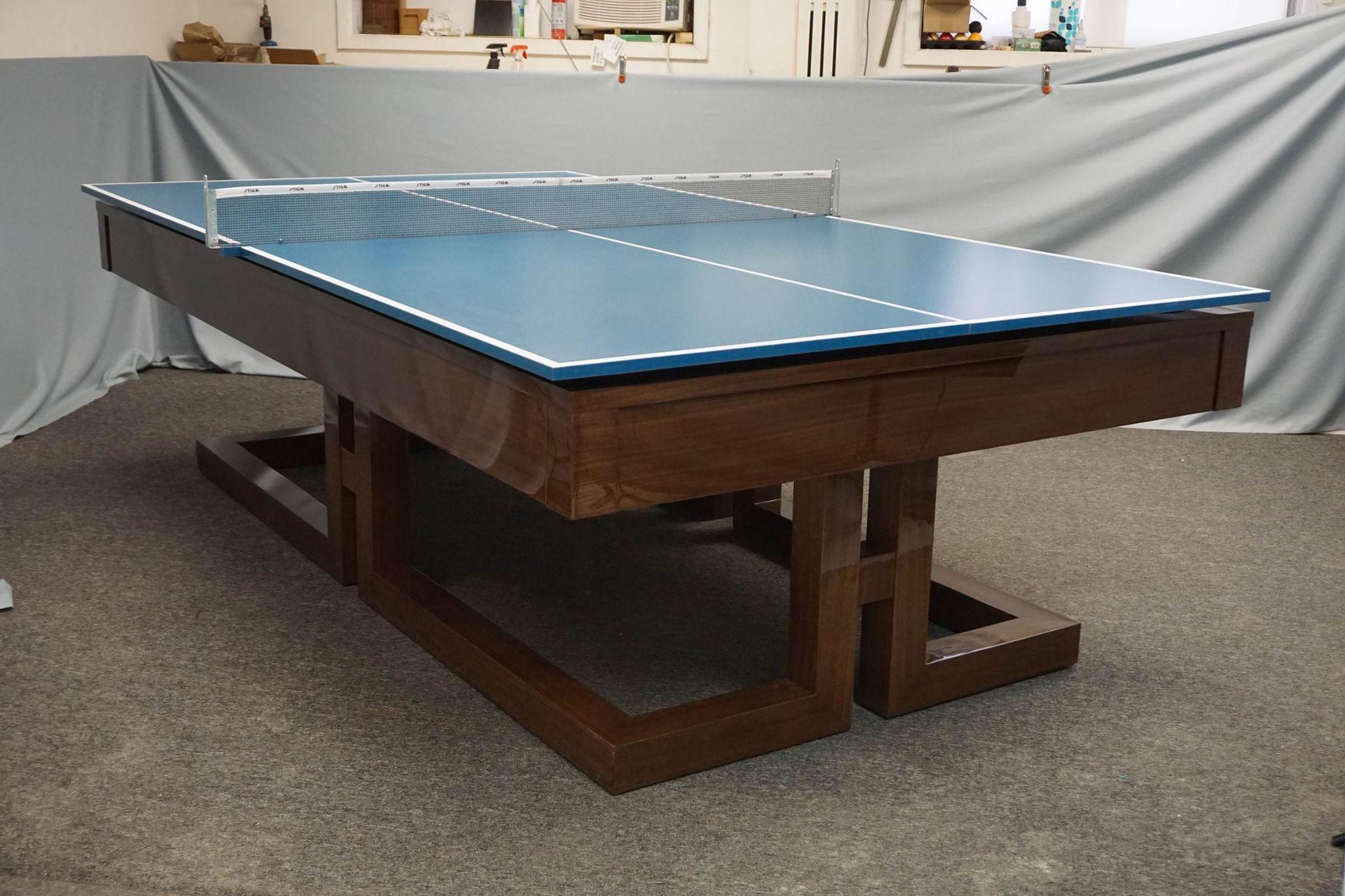 Table tennis conversion top pool table