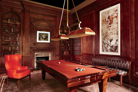 The Palace Billiards Light in red.
