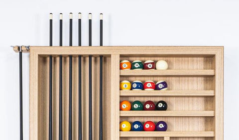 Wall Mounted Cue Stick Rack.