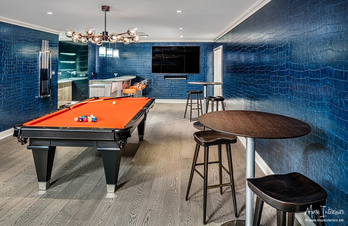 game room with pool table