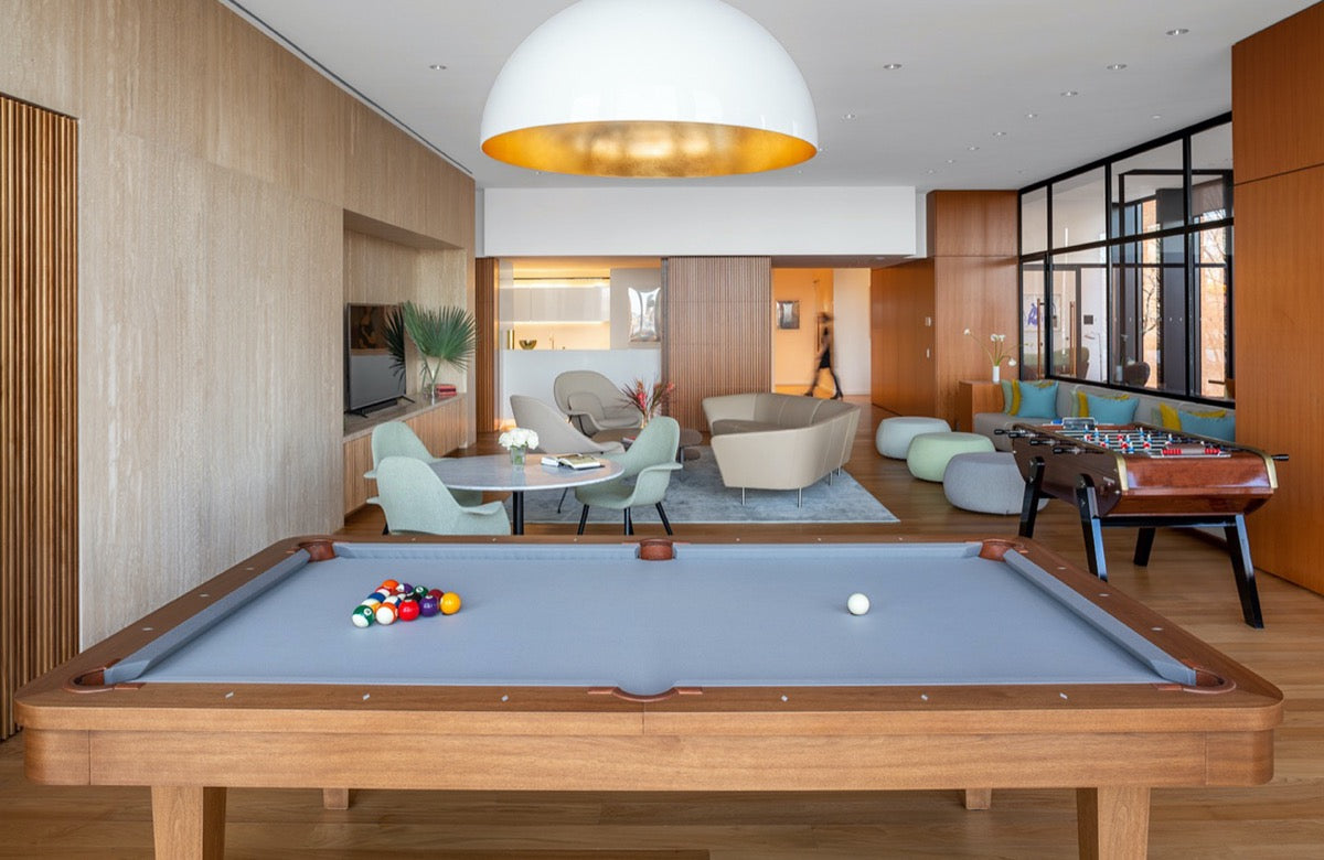 game room with pool table