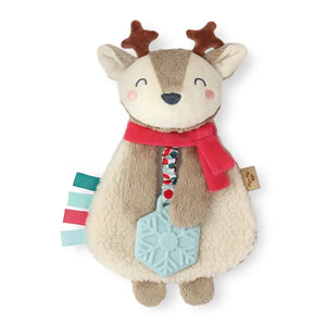 Itzy reindeer Lovey™ with Silicone Teether Toy - Leopardbaby Boutique