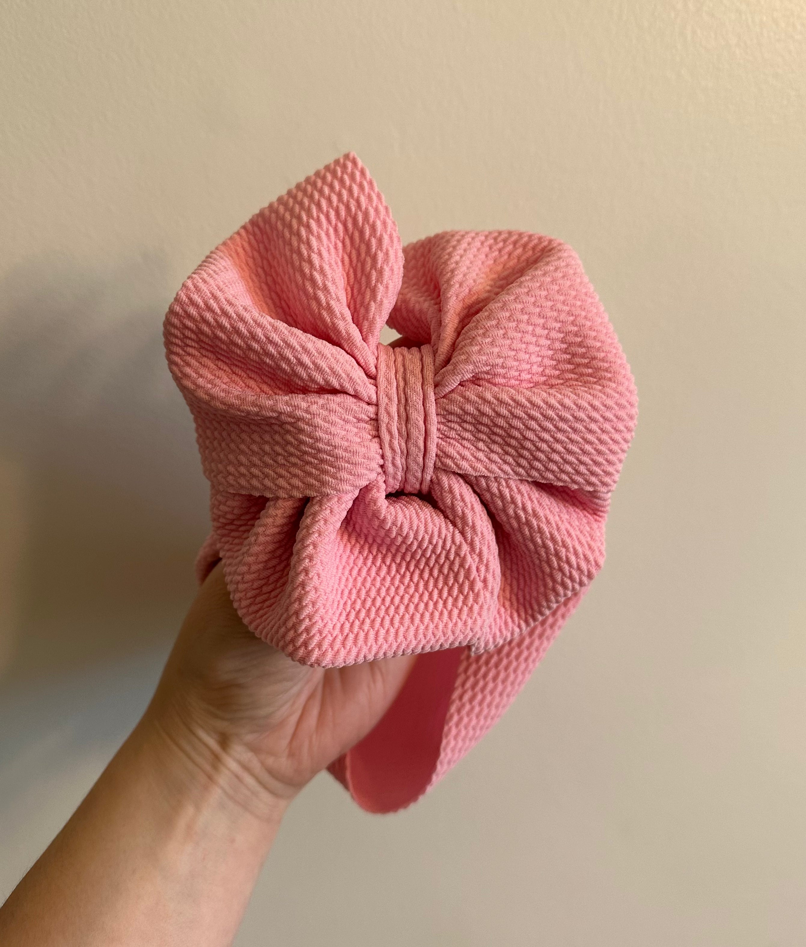 Baby pink messy wrap