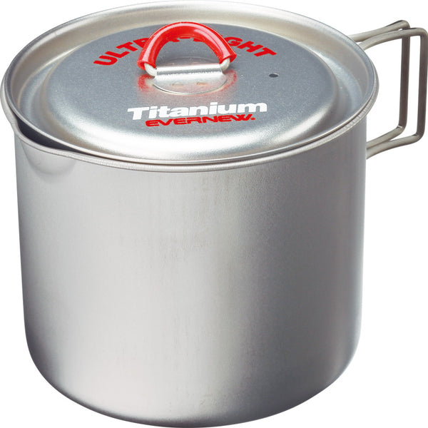 Evernew Titanium Lightweight Pasta Camping Pot with Strainer Lid, 750, Small