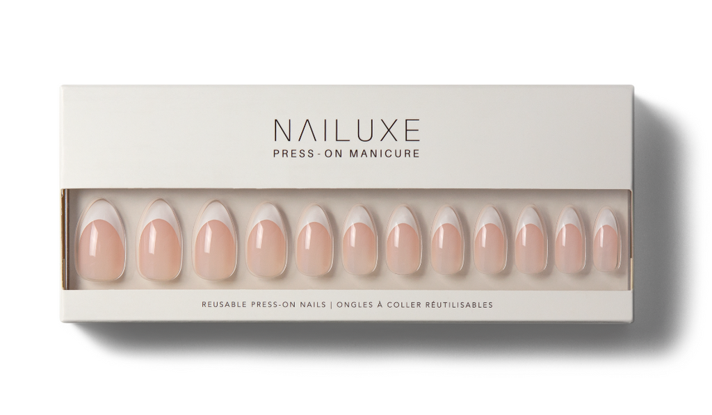 Nailuxe Reusable Press On Manicure in style Classic French