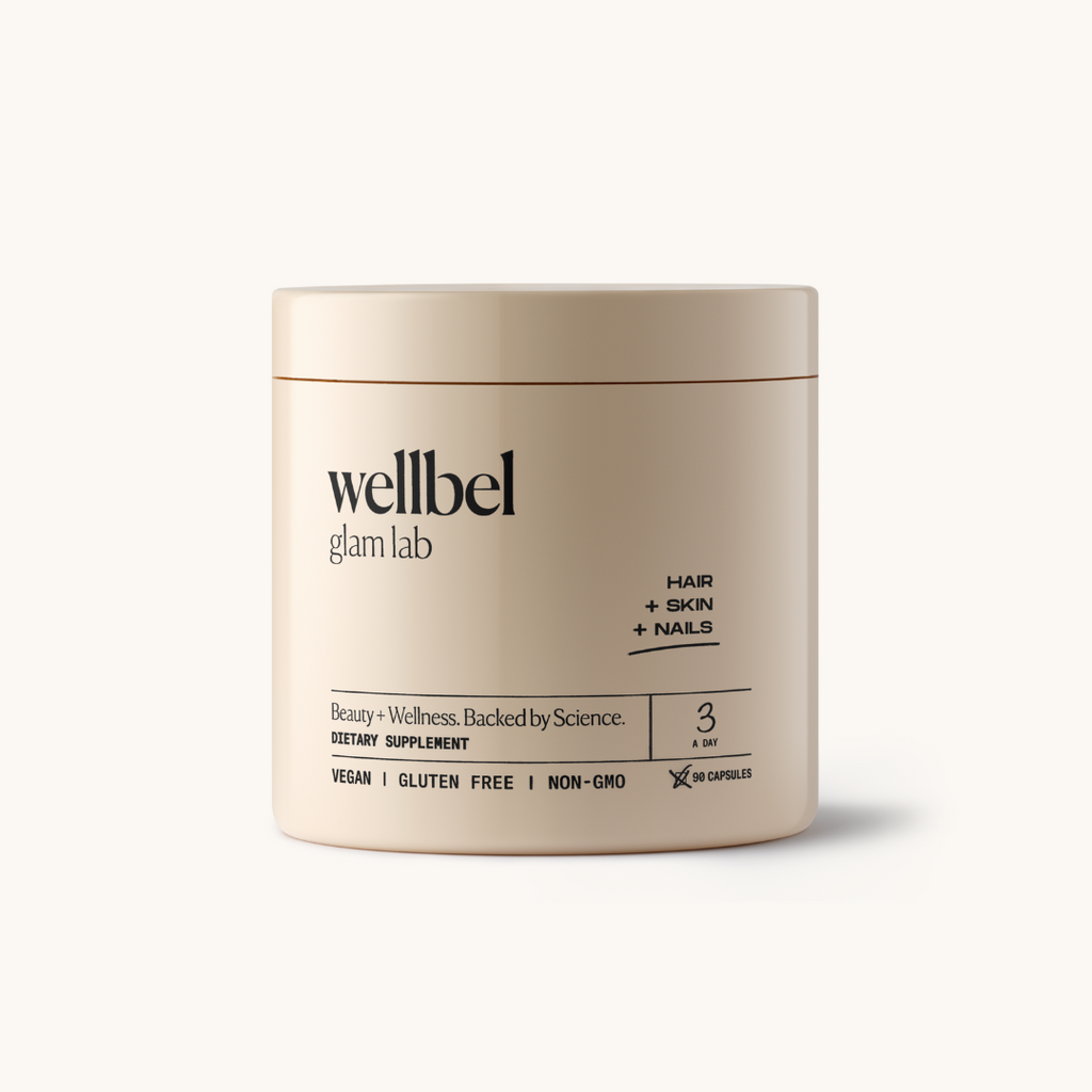 Wellbel Glamlab beauty supplement packaging