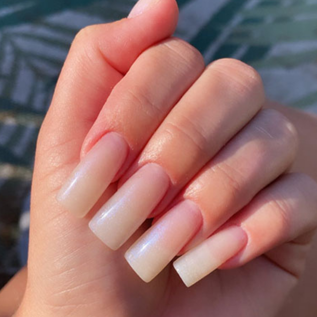 long natural duck shaped nails