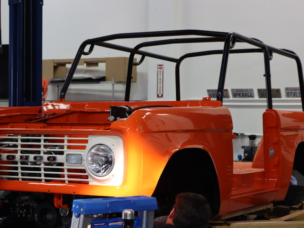 Kindred Motorworks red Ford Bronco