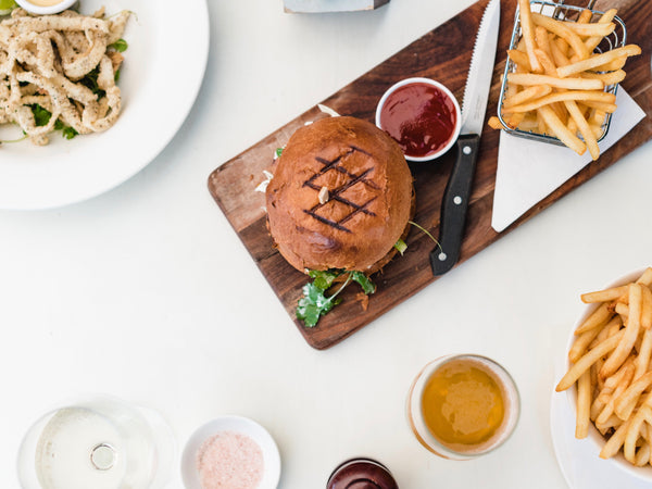 The best thing about burgers, any side works, from duck fat fries to simple salad. And the wine pairing options are super versatile!