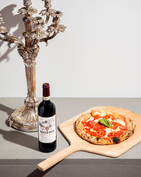 Monteraponi Chianti Classico with wood fired pizza perfect wine pairing