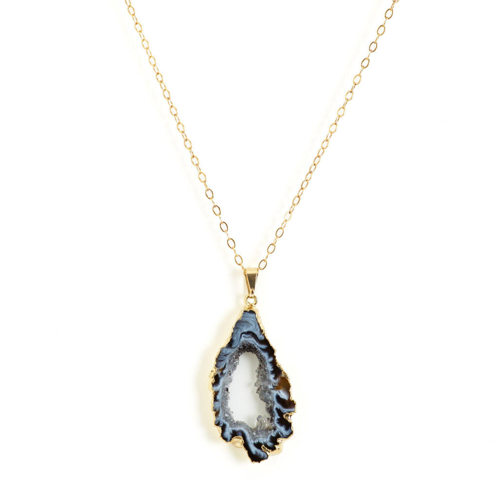 Amethyst Geode Necklace – Waffles & Honey Jewelry