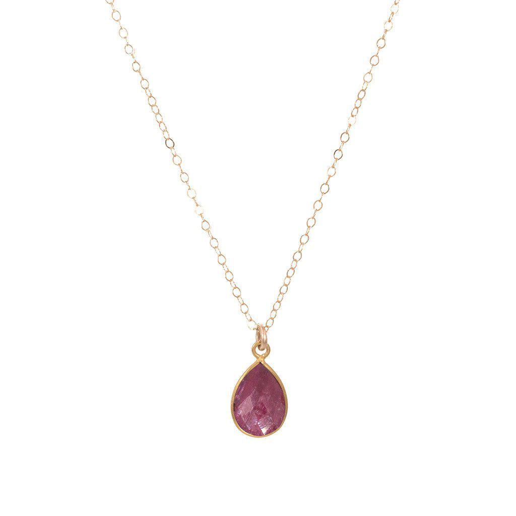 Birthstone Necklaces in Gold – Waffles & Honey Jewelry