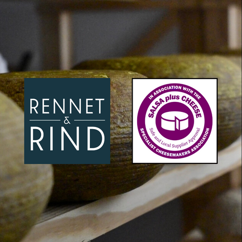 Rennet & Rind Logo with SALSA + CHEESE LOGO