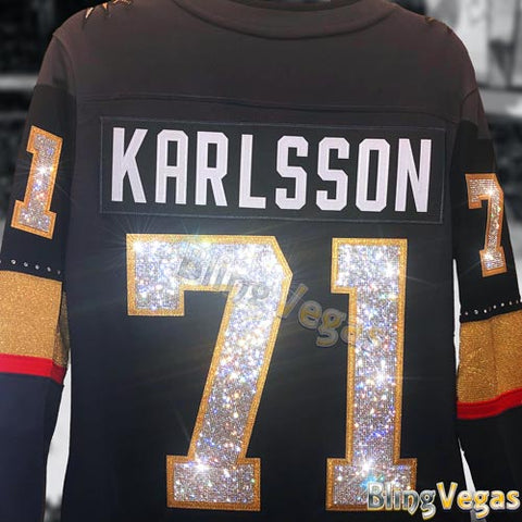 Las Vegas Hockey Golden Knights Crystal Custom Bling Service (This Jersey Is for Display Only, Jersey Not Included) *Read Description