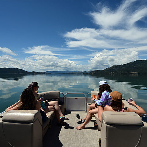 Friends and Family enjoying a sunny day on the boat